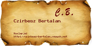 Czirbesz Bertalan névjegykártya